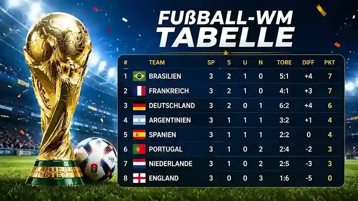 Fußball-WM Tabelle